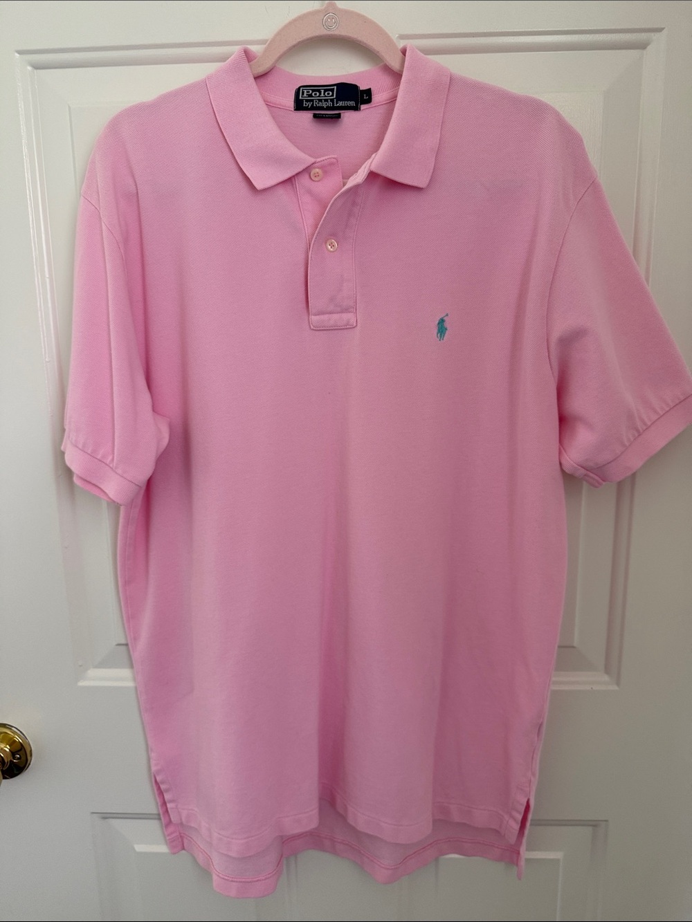 Polo Ralph Lauren Pink Short-Sleeve Polo Shirt - Size Large